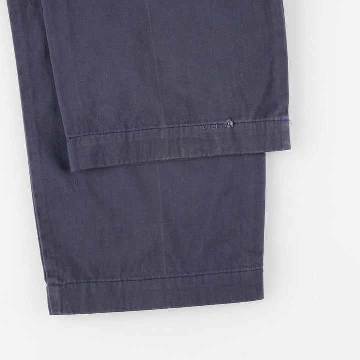 Ralph Lauren Polo Ralph Lauren Andrew Pant Two-pleat Chino Pants Men's Size W34 cotton navy blue type Vintage Second Hand