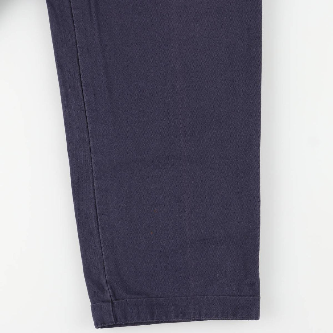 Ralph Lauren Polo Ralph Lauren Andrew Two-pleat Chino Pants Men's Size W34 cotton navy blue type Vintage Second Hand