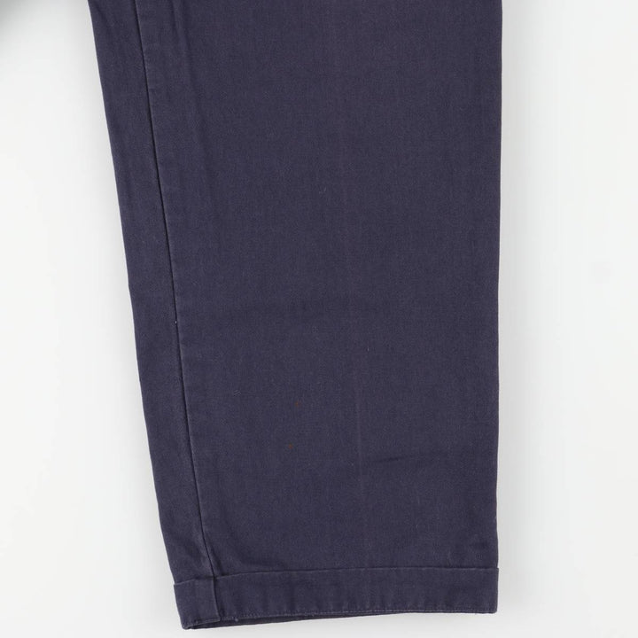 Ralph Lauren Polo Ralph Lauren Andrew Two-pleat Chino Pants Men's Size W34 cotton navy blue type Vintage Second Hand