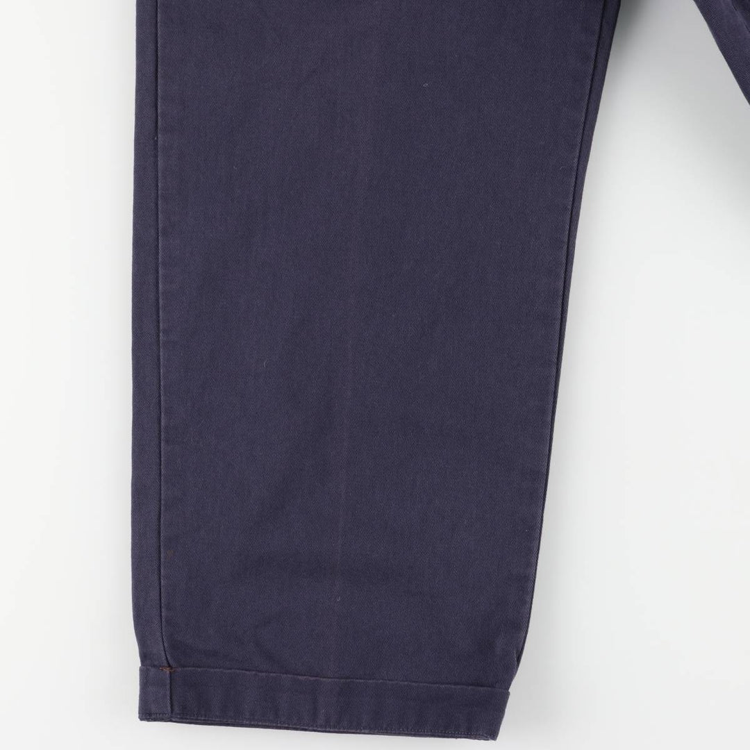 Ralph Lauren Polo Ralph Lauren Andrew Two-pleat Chino Pants Men's Size W34 cotton navy blue type Vintage Second Hand