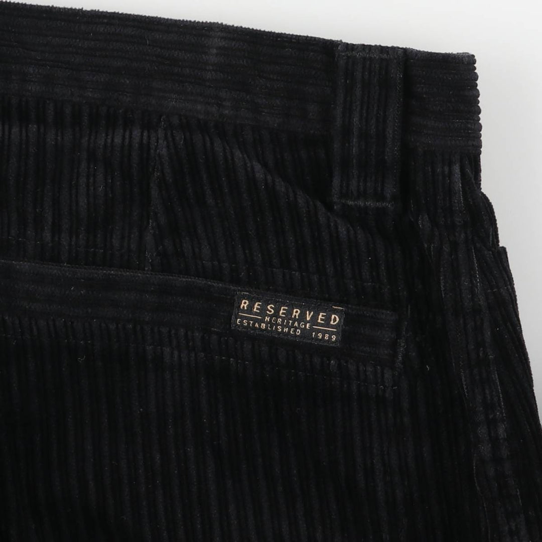 Reserved Wide Ribbed Corduroy Pants Men's Size 34 unclear black type Vintage Second Hand