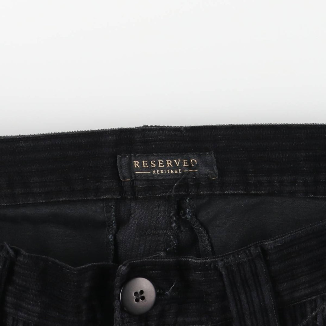 Reserved Wide Ribbed Corduroy Pants Men's Size 34 unclear black type Vintage Second Hand