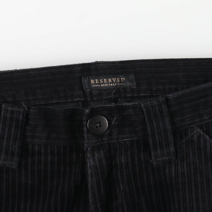 Reserved Wide Ribbed Corduroy Pants Men's Size 34 unclear black type Vintage Second Hand