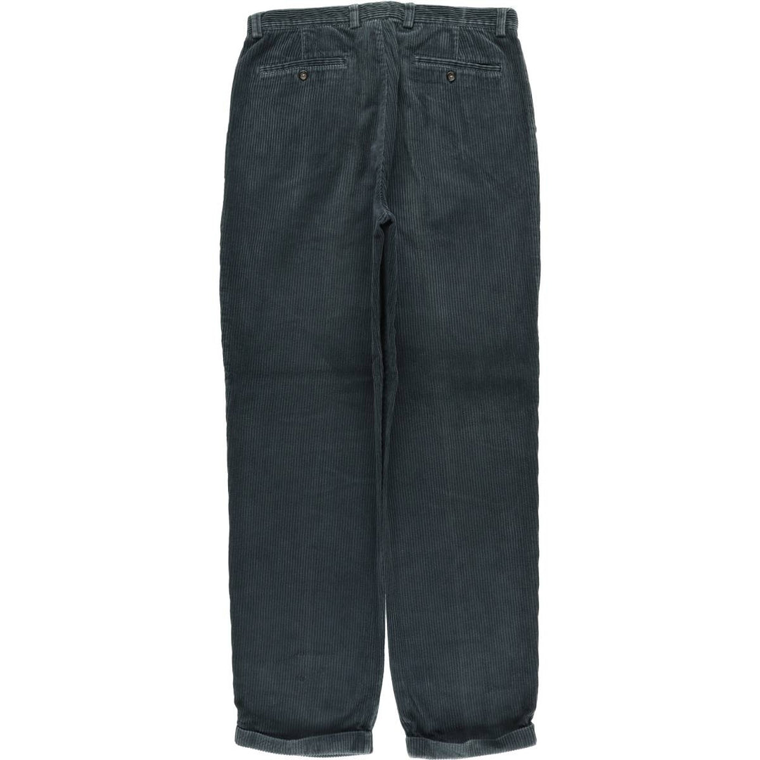 90'S GAP Relaxed Fit Old Gap Two-pleat Wide-ribbed Corduroy Pants Men's Size 36 cotton Green type dark green Vintage Second Hand