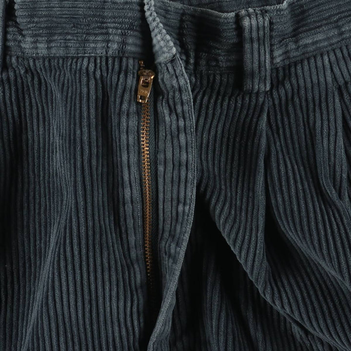 90'S GAP Relaxed Fit Old Gap Two-pleat Wide-ribbed Corduroy Pants Men's Size 36 cotton Green type dark green Vintage Second Hand