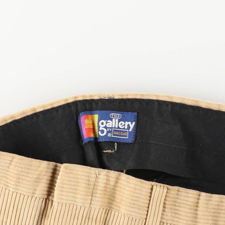 1980'S Haggar Gallery Wide Ribbed Corduroy Pants, Men's, Vintage, Size W33 unclear brown type Vintage Second Hand