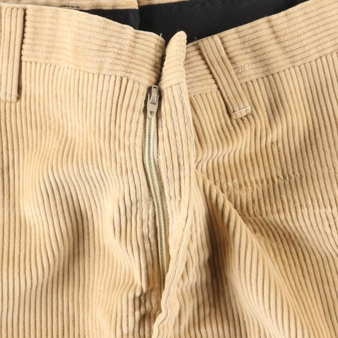 1980'S Haggar Gallery Wide Ribbed Corduroy Pants, Men's, Vintage, Size W33 unclear brown type Vintage Second Hand
