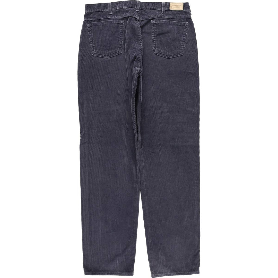 Vintage LLBean Double L corduroy pants from the 1980'S and 1990s, made in the USA, men's size W36. cotton navy blue type Vintage Second Hand