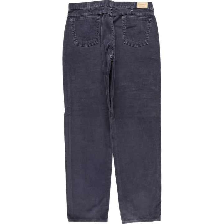 Vintage LLBean Double L corduroy pants from the 1980'S and 1990s, made in the USA, men's size W36. cotton navy blue type Vintage Second Hand