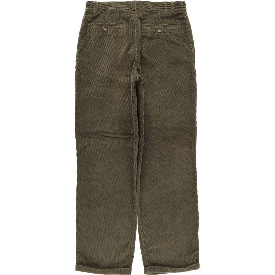 2000'S Eddie Bauer Two-pleat Corduroy Pants, Men's, Size W35 cotton brown type Vintage Second Hand