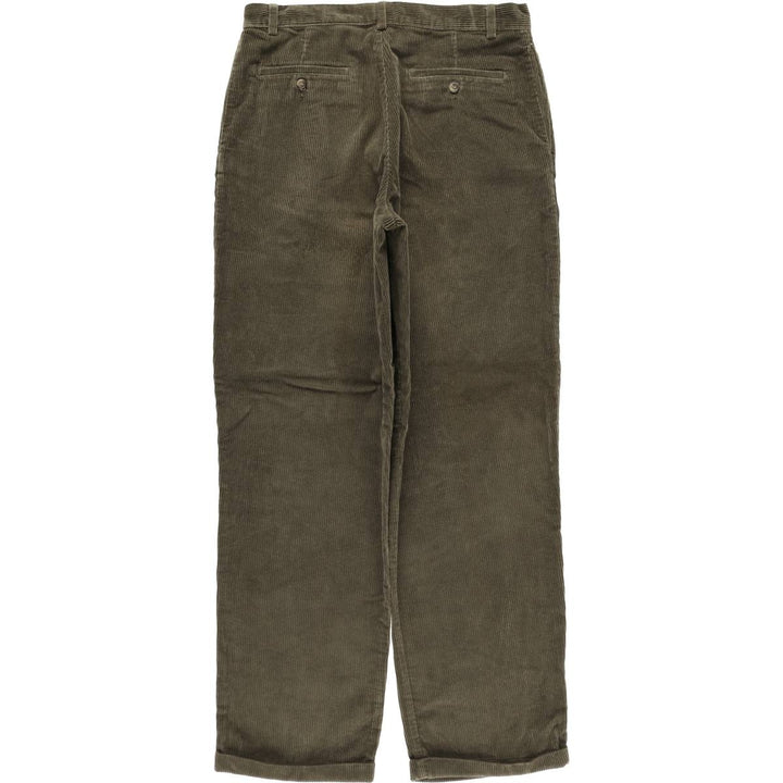 2000'S Eddie Bauer Two-pleat Corduroy Pants, Men's, Size W35 cotton brown type Vintage Second Hand