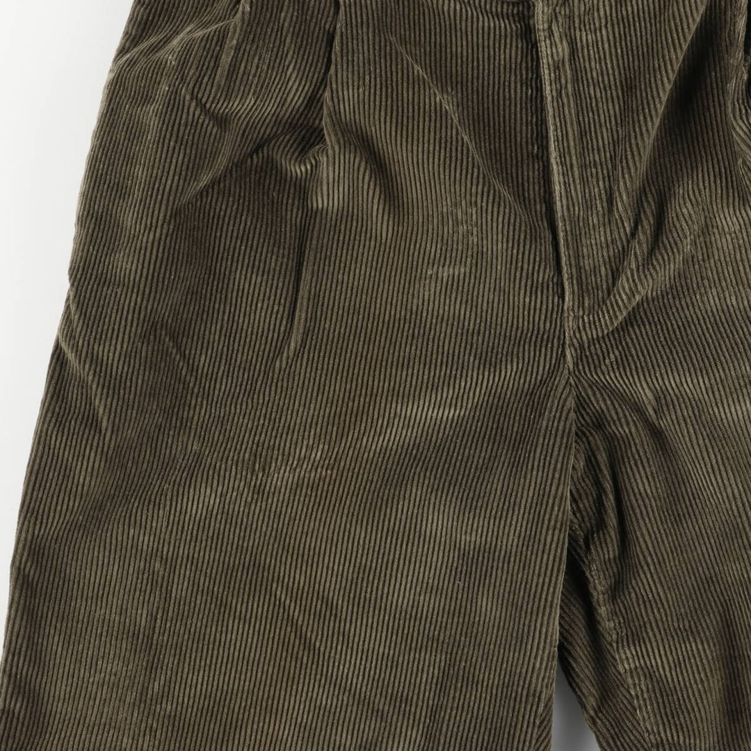 2000'S Eddie Bauer Two-pleat Corduroy Pants, Men's, Size W35 cotton brown type Vintage Second Hand