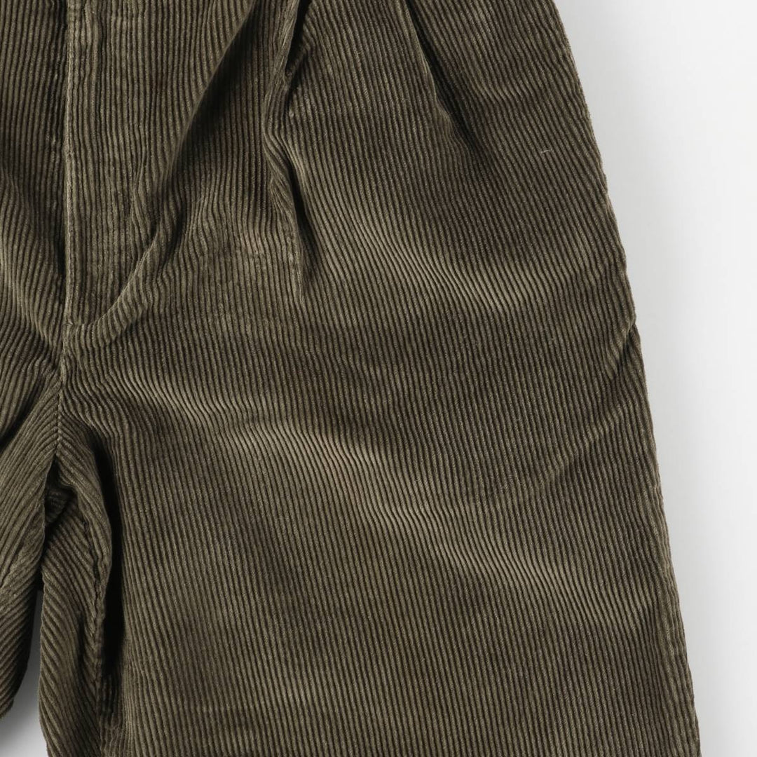 2000'S Eddie Bauer Two-pleat Corduroy Pants, Men's, Size W35 cotton brown type Vintage Second Hand