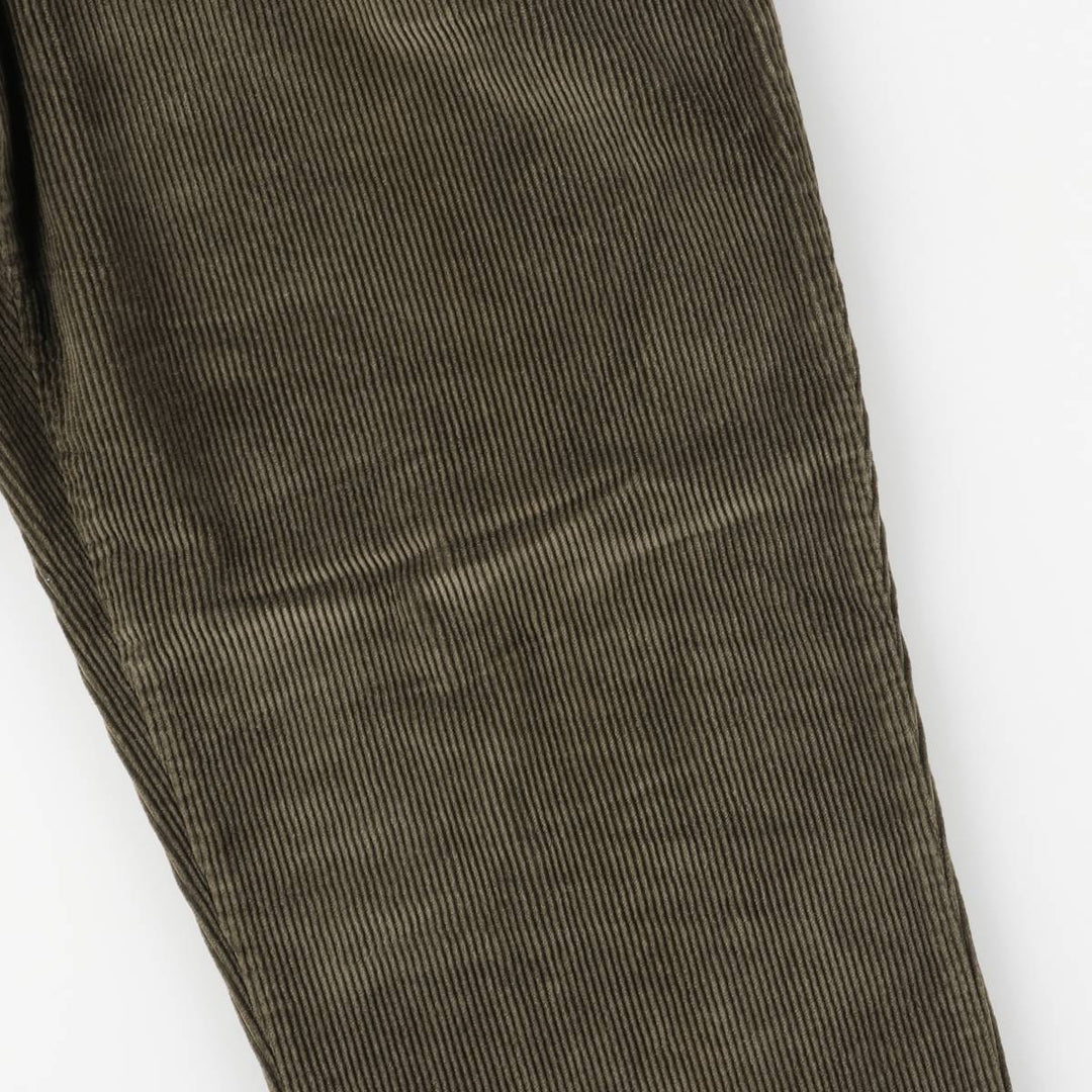 2000'S Eddie Bauer Two-pleat Corduroy Pants, Men's, Size W35 cotton brown type Vintage Second Hand