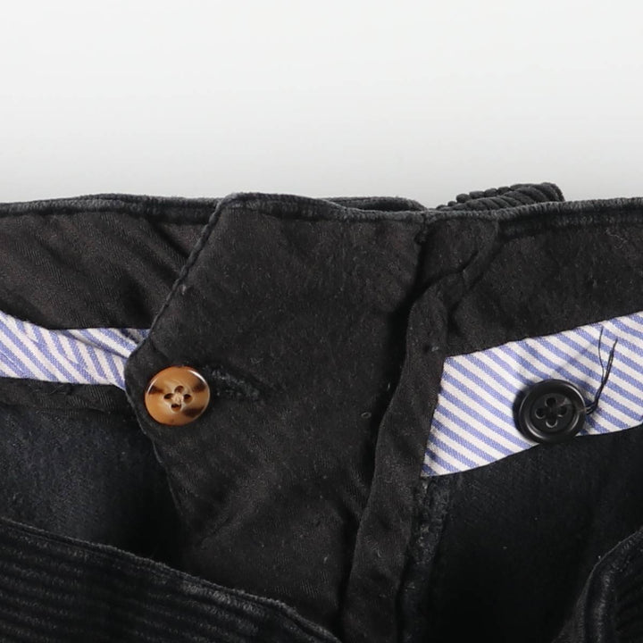 LANDS'END TRADITIONAL FIT Two-pleat Corduroy Pants, Men's, Size 36 cotton black type Vintage Second Hand