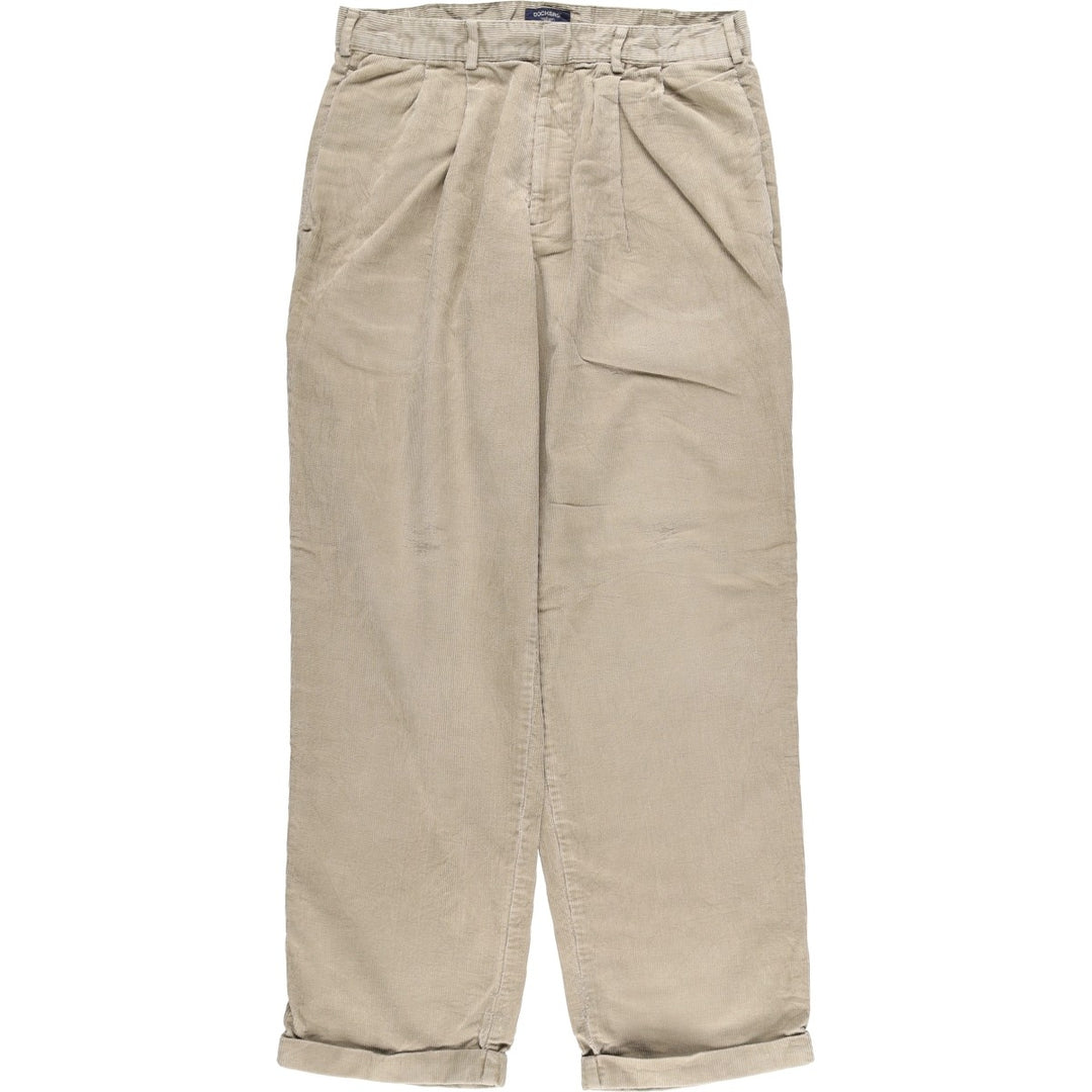 Dockers Two-pleat Corduroy Pants, Men's, Size W33 cotton Beige type Vintage Second Hand