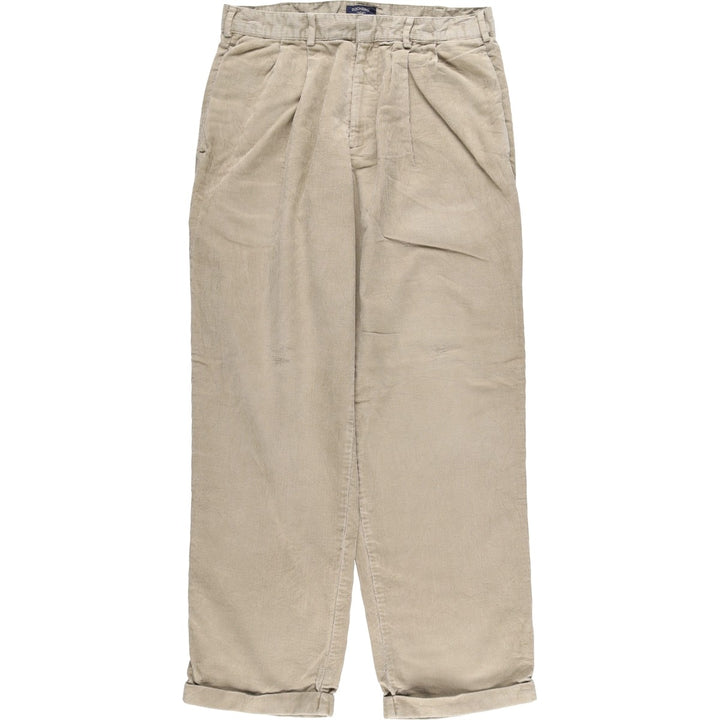 Dockers Two-pleat Corduroy Pants, Men's, Size W33 cotton Beige type Vintage Second Hand