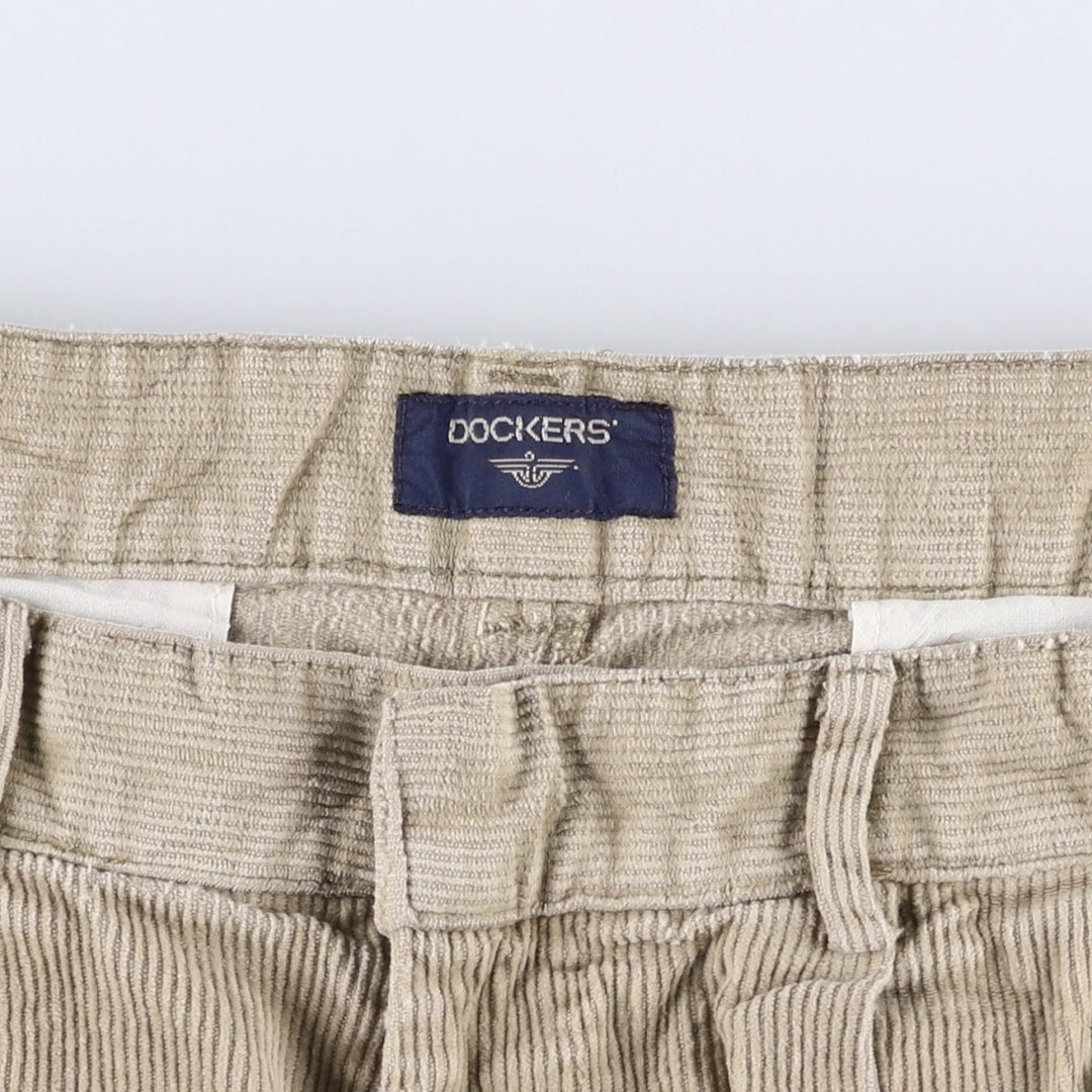 Dockers Two-pleat Corduroy Pants, Men's, Size W33 cotton Beige type Vintage Second Hand