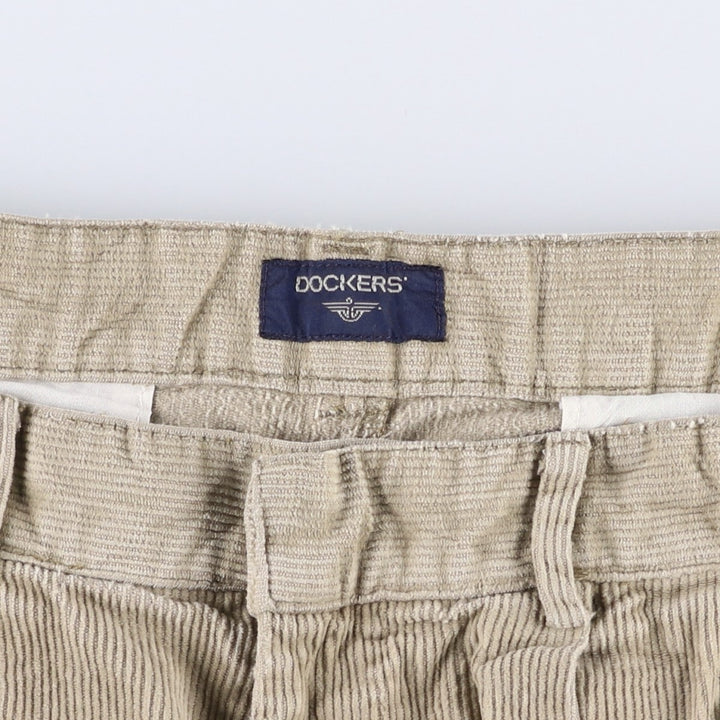 Dockers Two-pleat Corduroy Pants, Men's, Size W33 cotton Beige type Vintage Second Hand