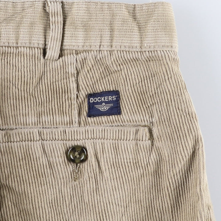 Dockers Two-pleat Corduroy Pants, Men's, Size W33 cotton Beige type Vintage Second Hand