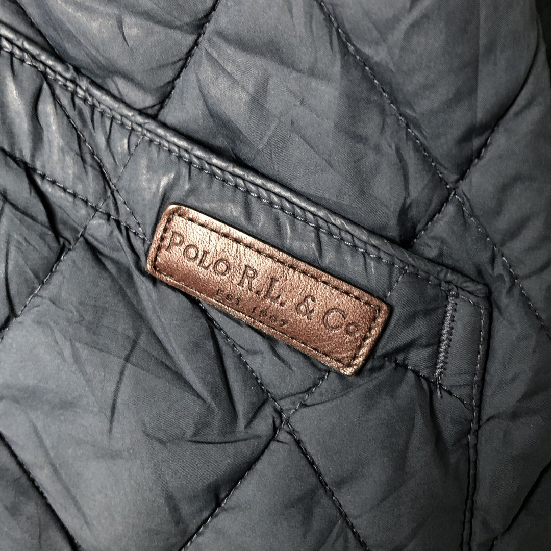 Ralph Lauren POLO RALPH LAUREN quilted jacket, men's size M recycled polyester navy blue type Vintage Second Hand