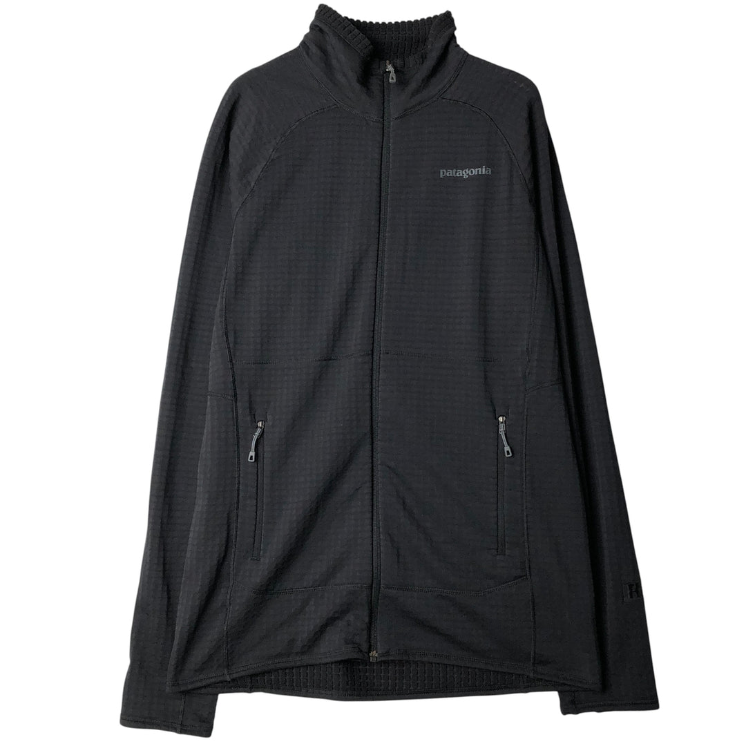 Patagonia R1 Full-Zip Jacket 40128SP18, Men's Medium Softshell Jacket polyester black type Vintage Second Hand