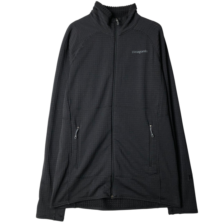 Patagonia R1 Full-Zip Jacket 40128SP18, Men's Medium Softshell Jacket polyester black type Vintage Second Hand