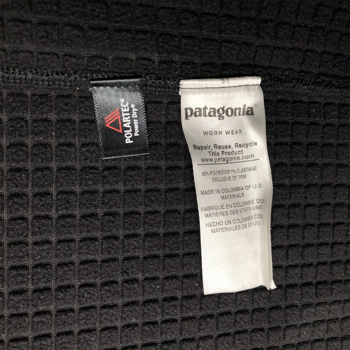 Patagonia R1 Full-Zip Jacket 40128SP18, Men's Medium Softshell Jacket polyester black type Vintage Second Hand
