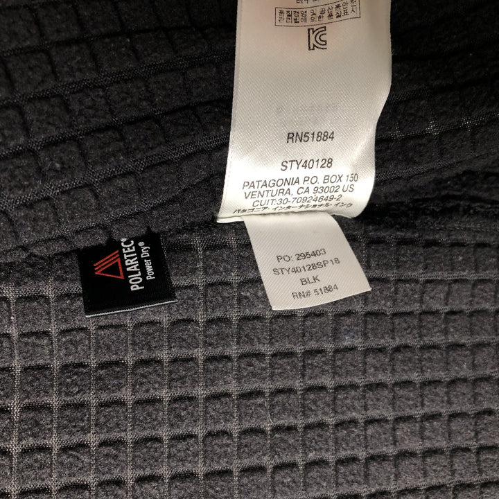 Patagonia R1 Full-Zip Jacket 40128SP18, Men's Medium Softshell Jacket polyester black type Vintage Second Hand