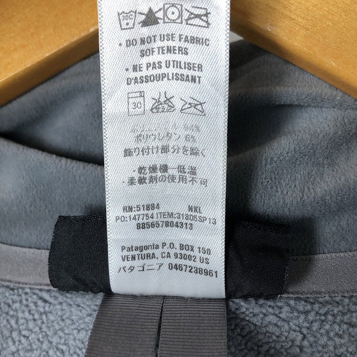 Patagonia Piton Hybrid Jacket 31805SP13 Softshell Jacket, Men's XL polyester gray type Vintage Second Hand