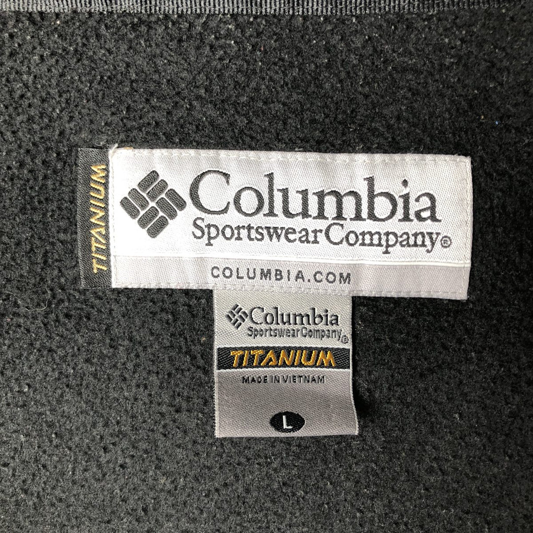2000'S Columbia Titanium Fleece Jacket, Men's Size L polyester black type Vintage Second Hand
