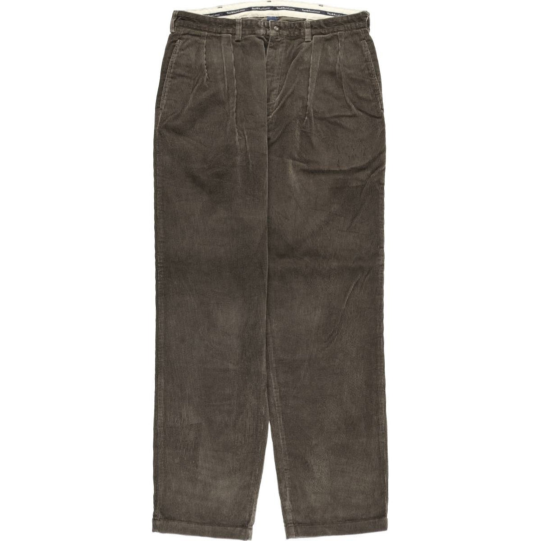 Ralph Lauren Polo Ralph Lauren Two-pleat Corduroy Pants Men's Size W36 cotton brown type Vintage Second Hand