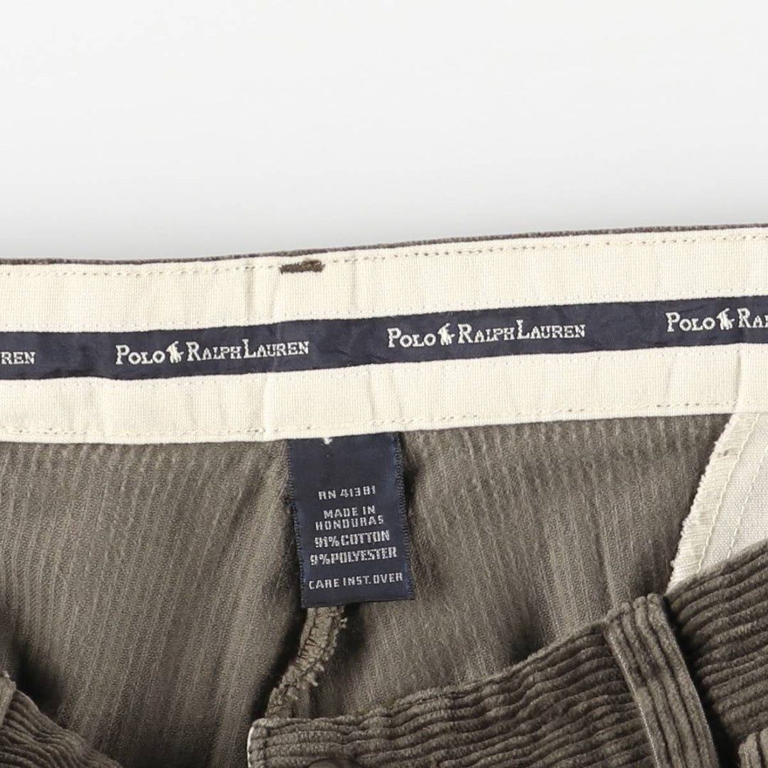 Ralph Lauren Polo Ralph Lauren Two-pleat Corduroy Pants Men's Size W36 cotton brown type Vintage Second Hand