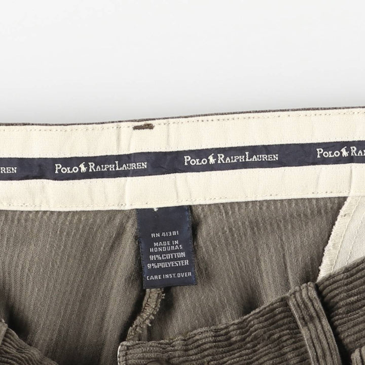 Ralph Lauren Polo Ralph Lauren Two-pleat Corduroy Pants Men's Size W36 cotton brown type Vintage Second Hand