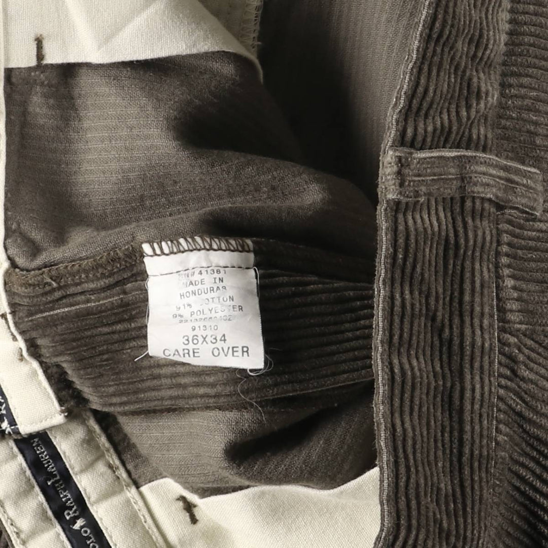 Ralph Lauren Polo Ralph Lauren Two-pleat Corduroy Pants Men's Size W36 cotton brown type Vintage Second Hand