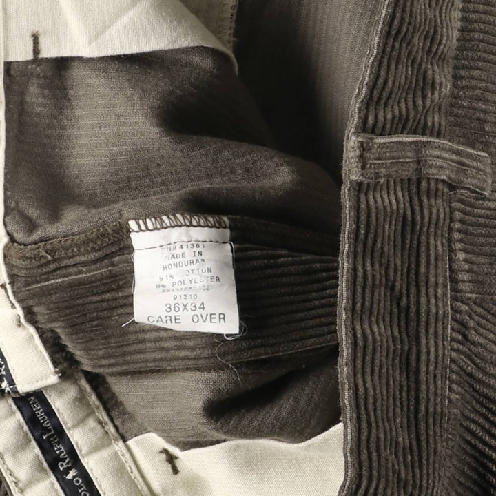 Ralph Lauren Polo Ralph Lauren Two-pleat Corduroy Pants Men's Size W36 cotton brown type Vintage Second Hand