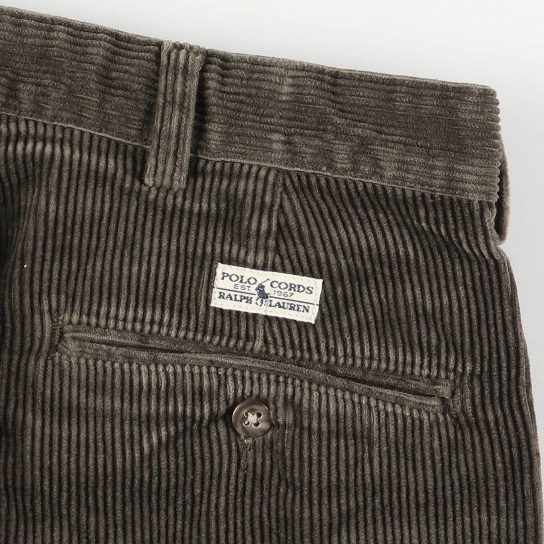 Ralph Lauren Polo Ralph Lauren Two-pleat Corduroy Pants Men's Size W36 cotton brown type Vintage Second Hand