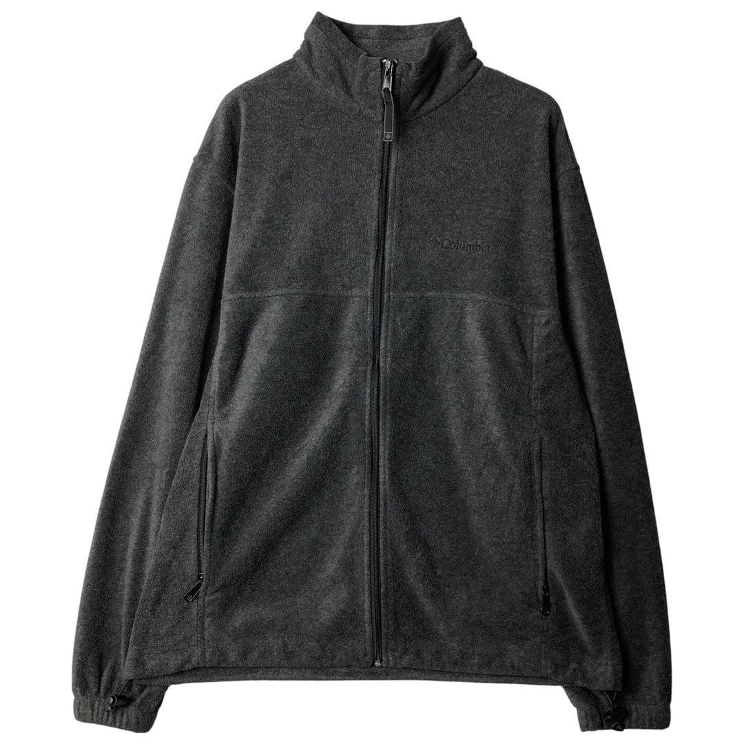 2000'S Columbia fleece jacket, men's size L polyester Charcoal Vintage Second Hand