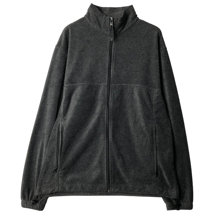2000'S Columbia fleece jacket, men's size L polyester Charcoal Vintage Second Hand