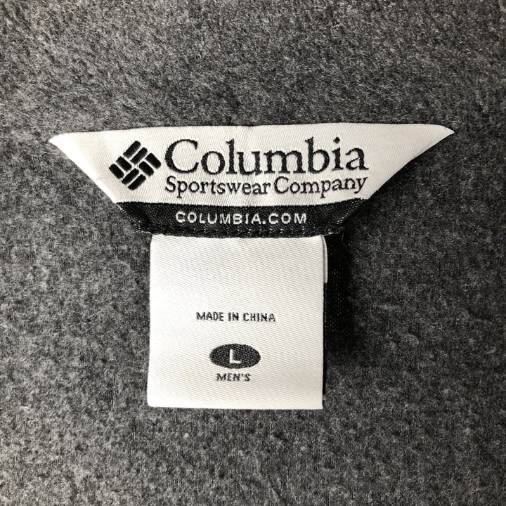 2000'S Columbia fleece jacket, men's size L polyester Charcoal Vintage Second Hand