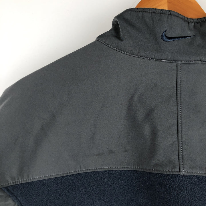 2000'S Nike Twill Fleece Jacket, Men's Size L polyester navy blue type Vintage Second Hand