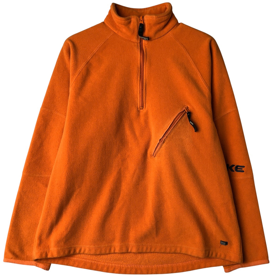 2000'S Nike Half-Zip Fleece Pullover, Men's Size L polyester orange type Vintage Second Hand