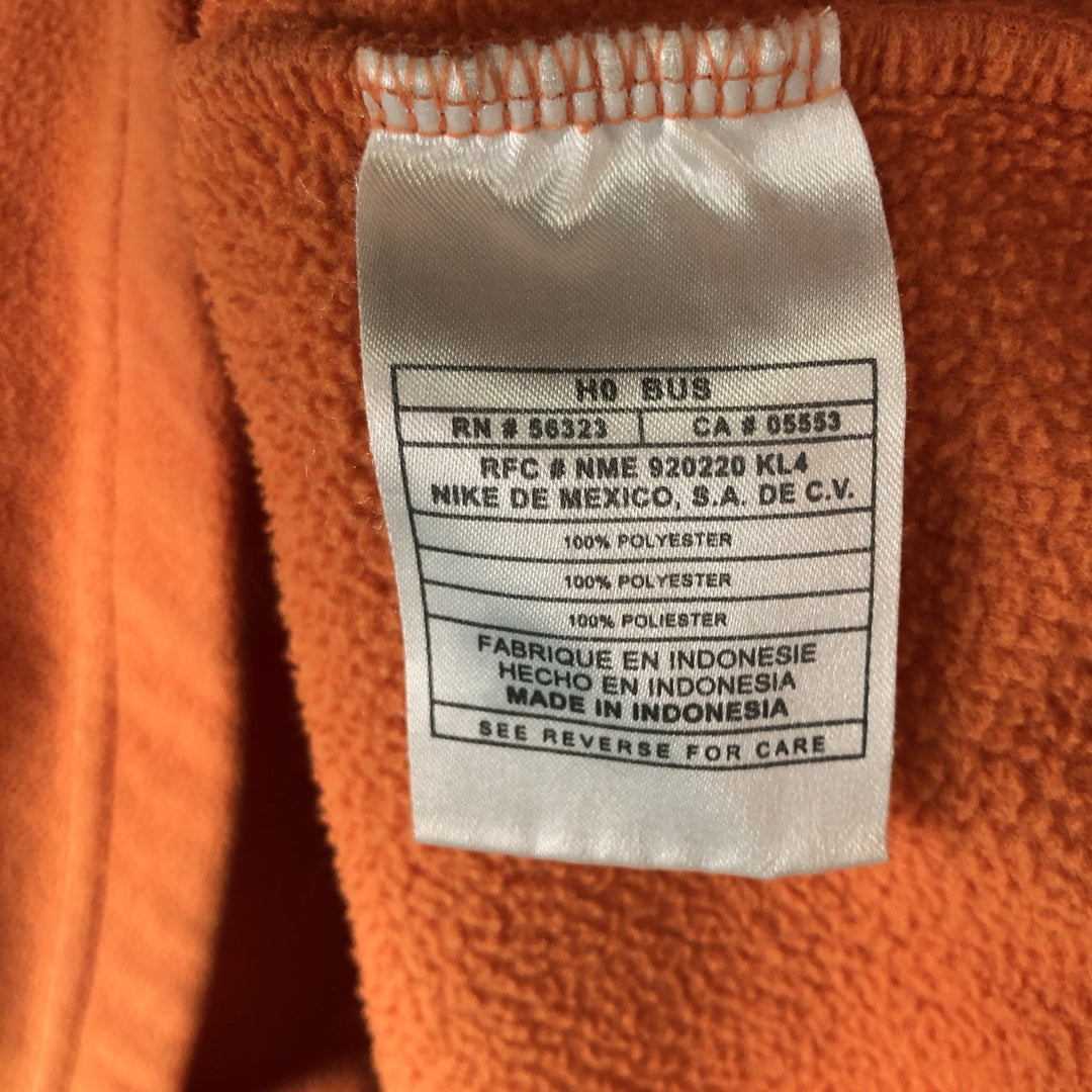 2000'S Nike Half-Zip Fleece Pullover, Men's Size L polyester orange type Vintage Second Hand