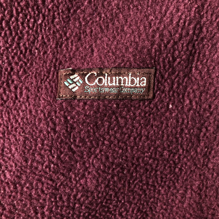 90'S Columbia White Tag Fleece Jacket, Made in USA, Men's XL, Vintage polyester purple type Vintage Second Hand