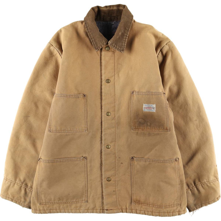 1970'S Carter's Duck Coverall, Made in USA, Men's XL unclear yellow type Vintage Second Hand