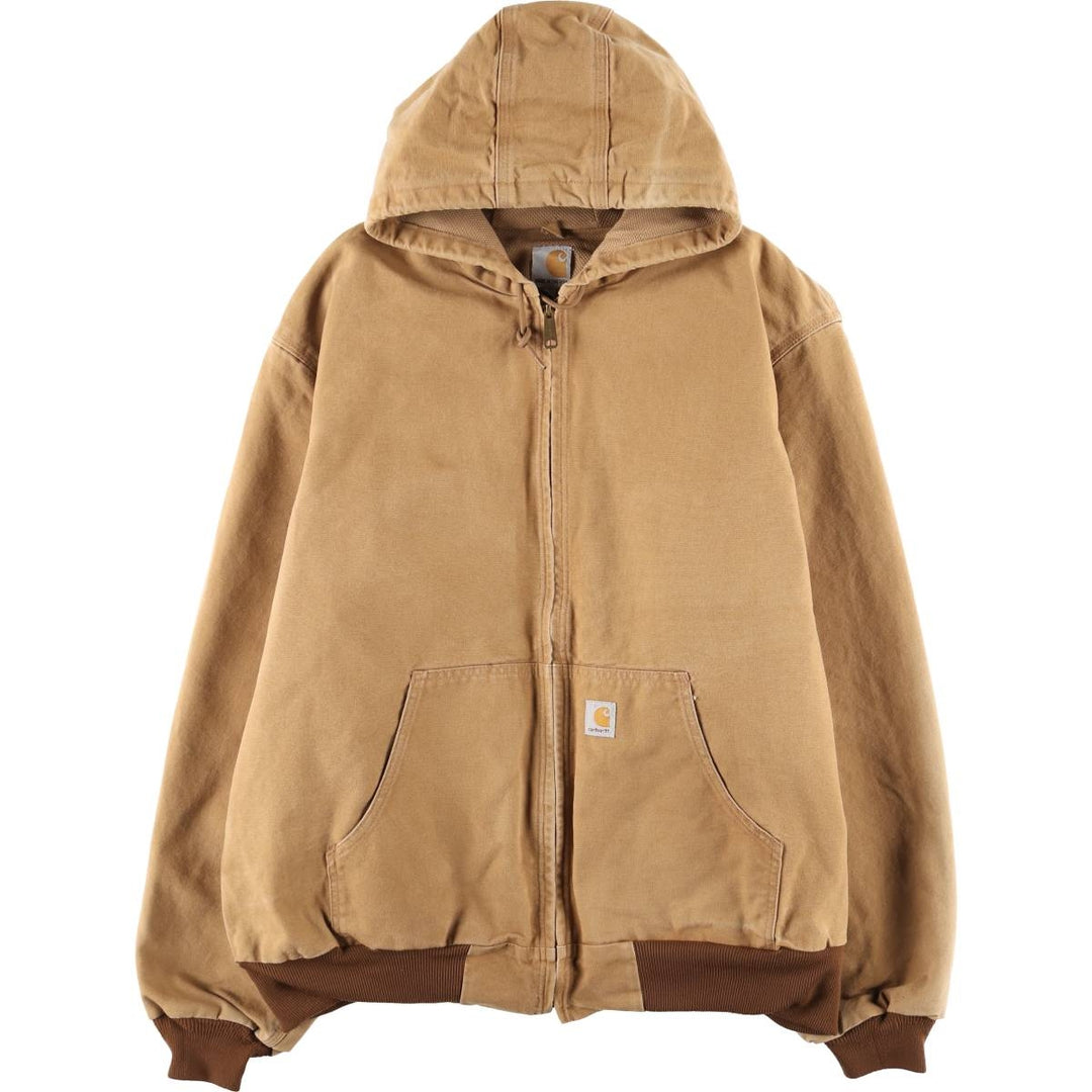 Carhartt Active Jacket Duck Full Zip Parka Made in USA Men's XXL cotton Beige type Vintage Second Hand