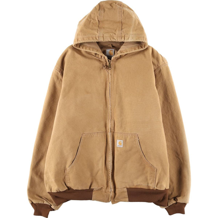Carhartt Active Jacket Duck Full Zip Parka Made in USA Men's XXL cotton Beige type Vintage Second Hand