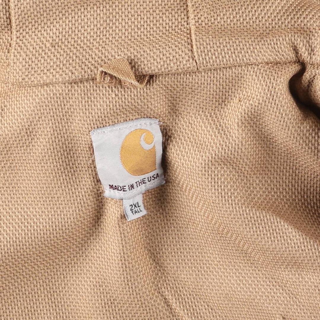 Carhartt Active Jacket Duck Full Zip Parka Made in USA Men's XXL cotton Beige type Vintage Second Hand