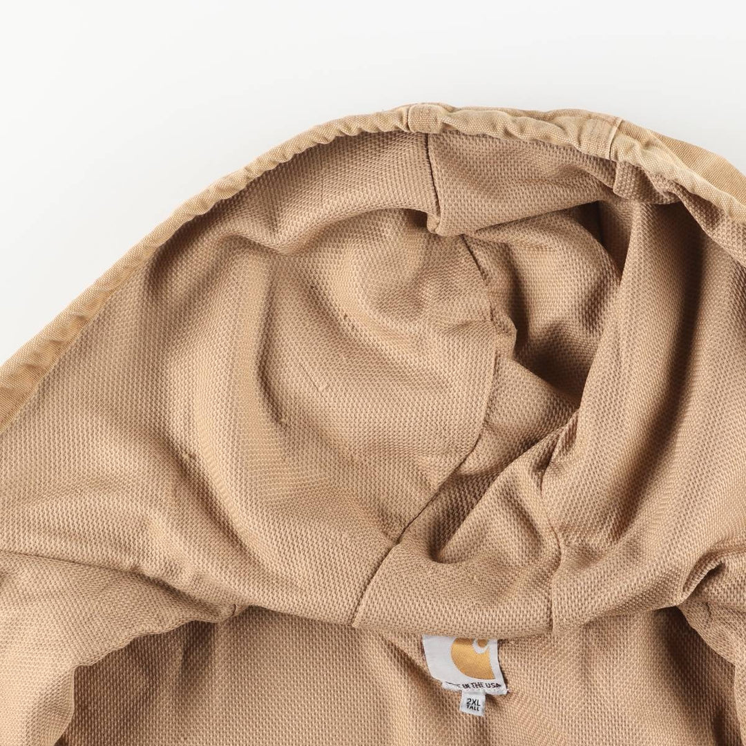 Carhartt Active Jacket Duck Full Zip Parka Made in USA Men's XXL cotton Beige type Vintage Second Hand