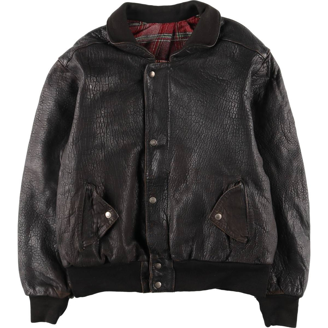 Vintage MADNESS CUIR leather jacket, made in France, size L, men's size L genuine leather black type Vintage Second Hand